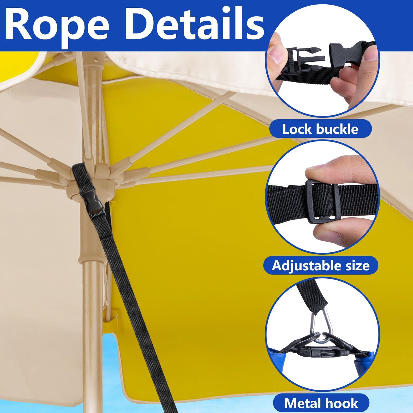 DECOHS 2 Pack Beach Umbrella Weight Sand Bags, 500D PVC Heavy Duty Summer Canopy Tent Sandbags, 10L/25LB Fillable Sun Umbrella Sand Anchor Bags for Outdoor Wind Resistant