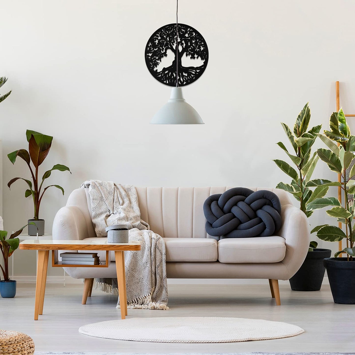 Yalikop Tree of Life Wooden Wall Art Decor Wooden Wall Sculpture 11.8 Inch Tree of Life Wood Hollowed Out Hanging Sign for Farmhouse Home Hanging Decoration Supplies