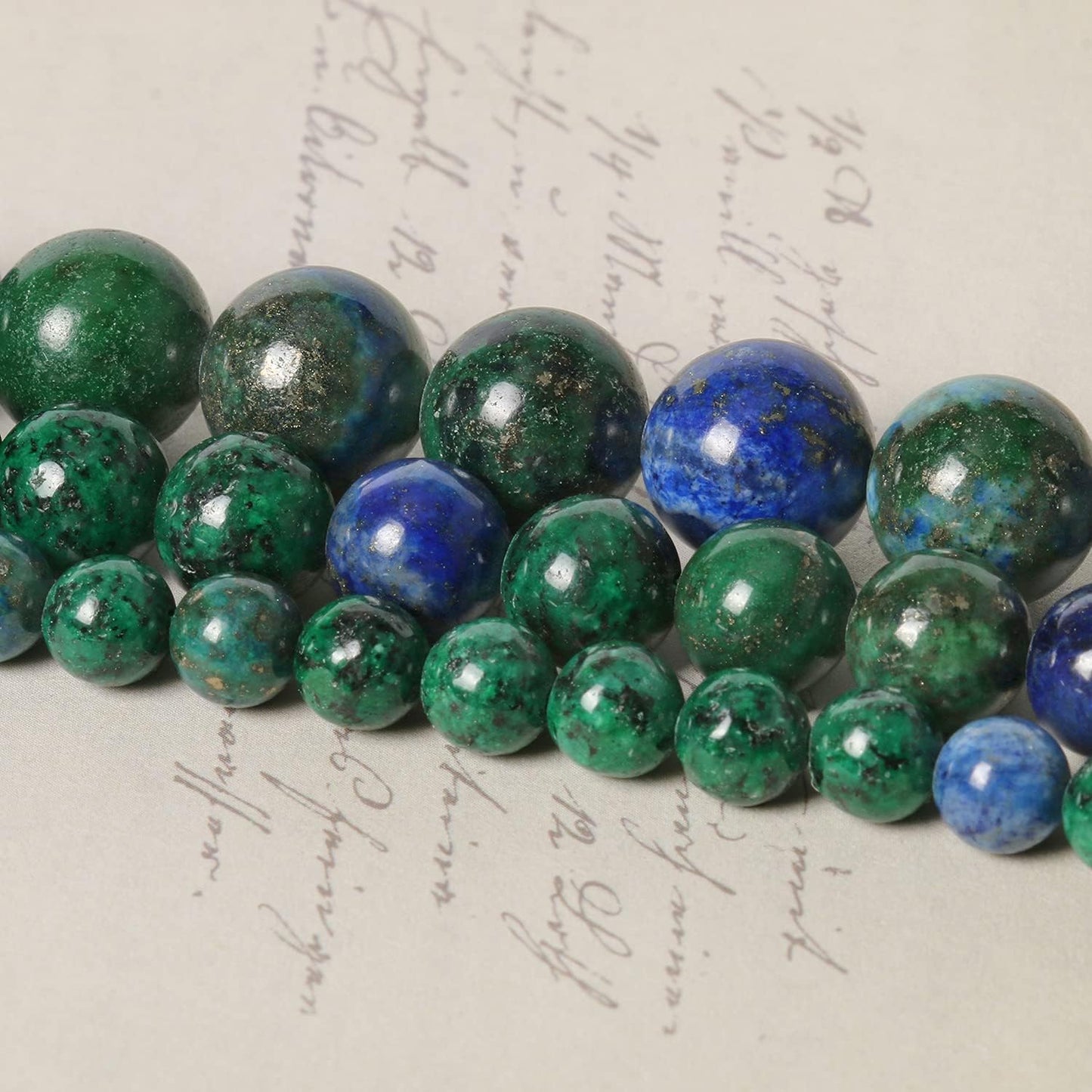 About 45pcs 8mm Natural Stone Beads Phoenix Lapis Lazuli Beads Energy Crystal Power Gemstone for Jewelry Making, DIY Bracelet Necklace