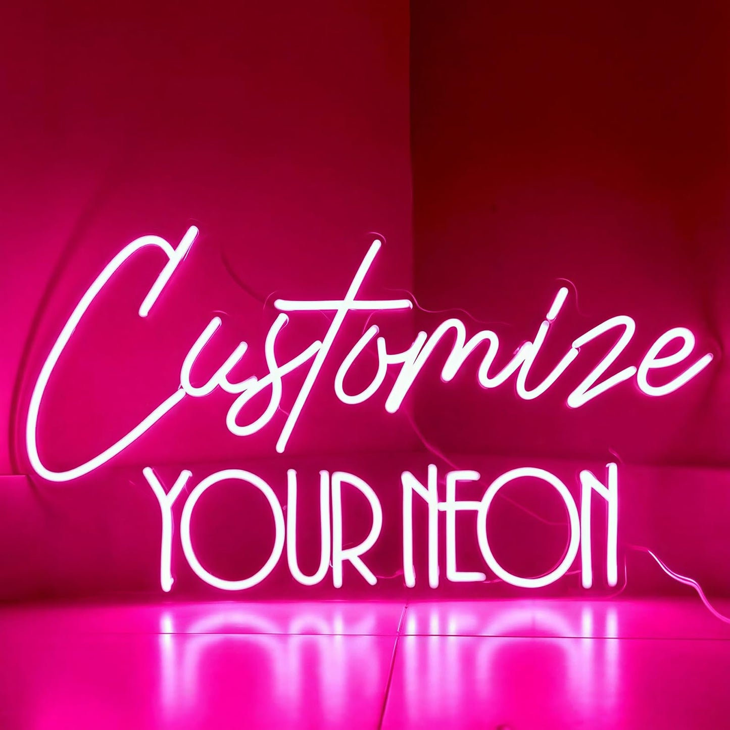 WNAKSEN Custom LED Neon Sign, Dimmable with Remote, Personalized Custom Text Logo Neon Light for Bedroom, Business Logo, Bar, Wedding, Birthday Party & Wall Decor