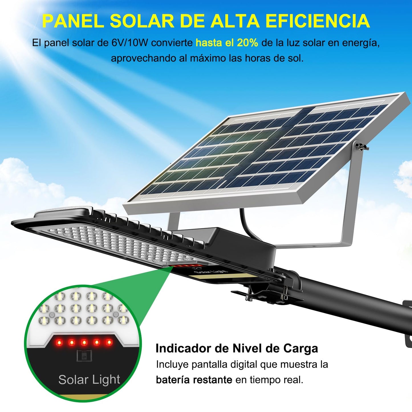 Engrepo Solar Street Lights Outdoor, 15000lm IP67 Waterproof Flood Light with Remote Control Mounting Bracket, Dusk to Dawn Security Led Flood Light for Yard, Garden, etc.