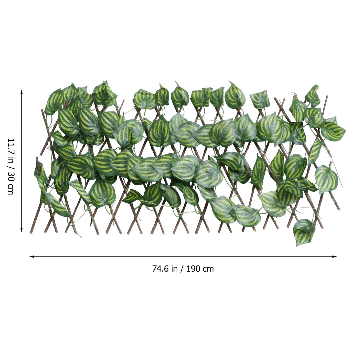 IDEANATEGRATE Simulated Plant Fence Decorative Garden Privacy Screen Balcony Outdoor Green Leaf Expandable Fence Panel for Yard Patio Landscaping