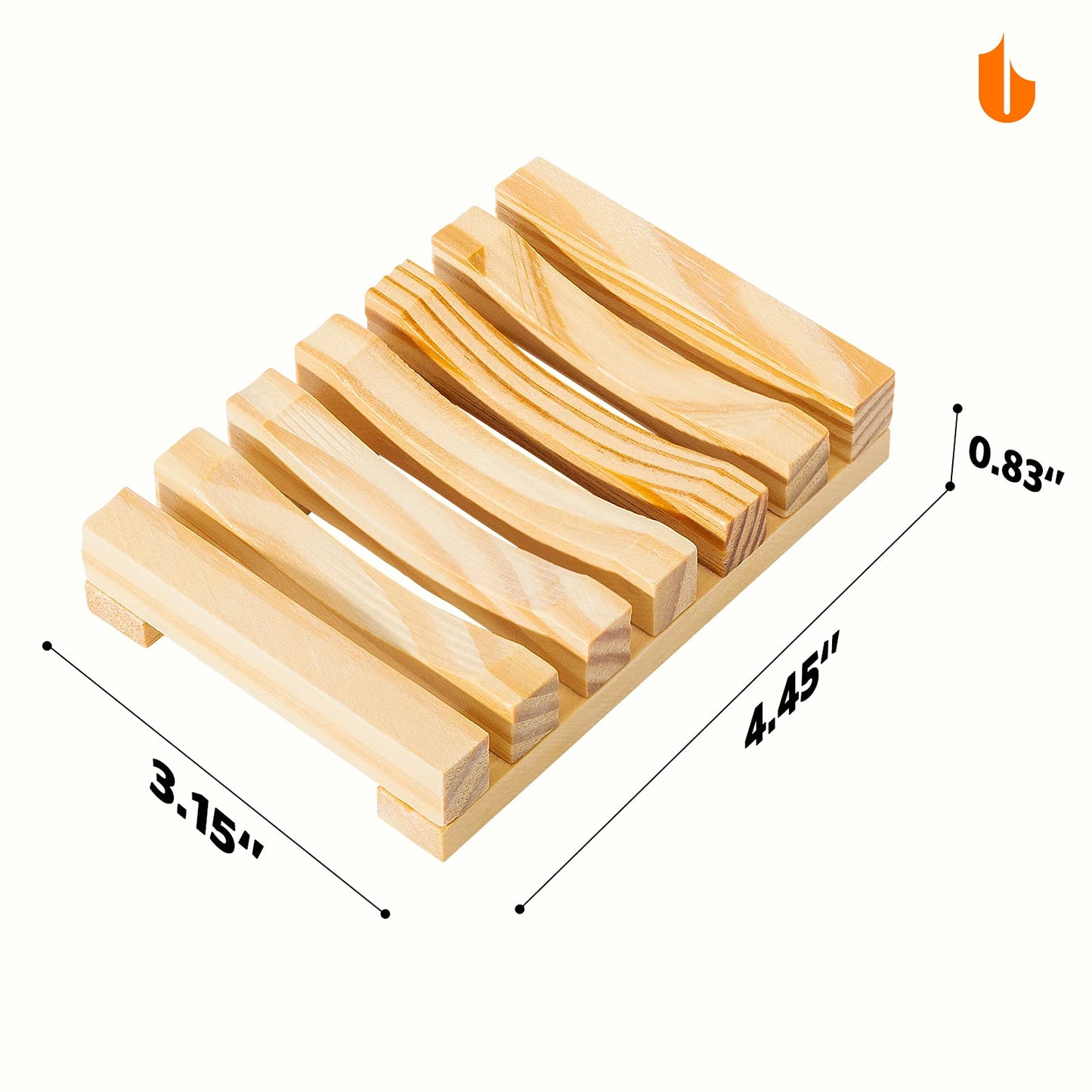 Urbanstrive Eco-Friendly Natural Wooden Soap Dish Soap Saver Holder Soap Tray for Bathroom, Biodegradable, Zero Waste, Plastic Free (Wooden)