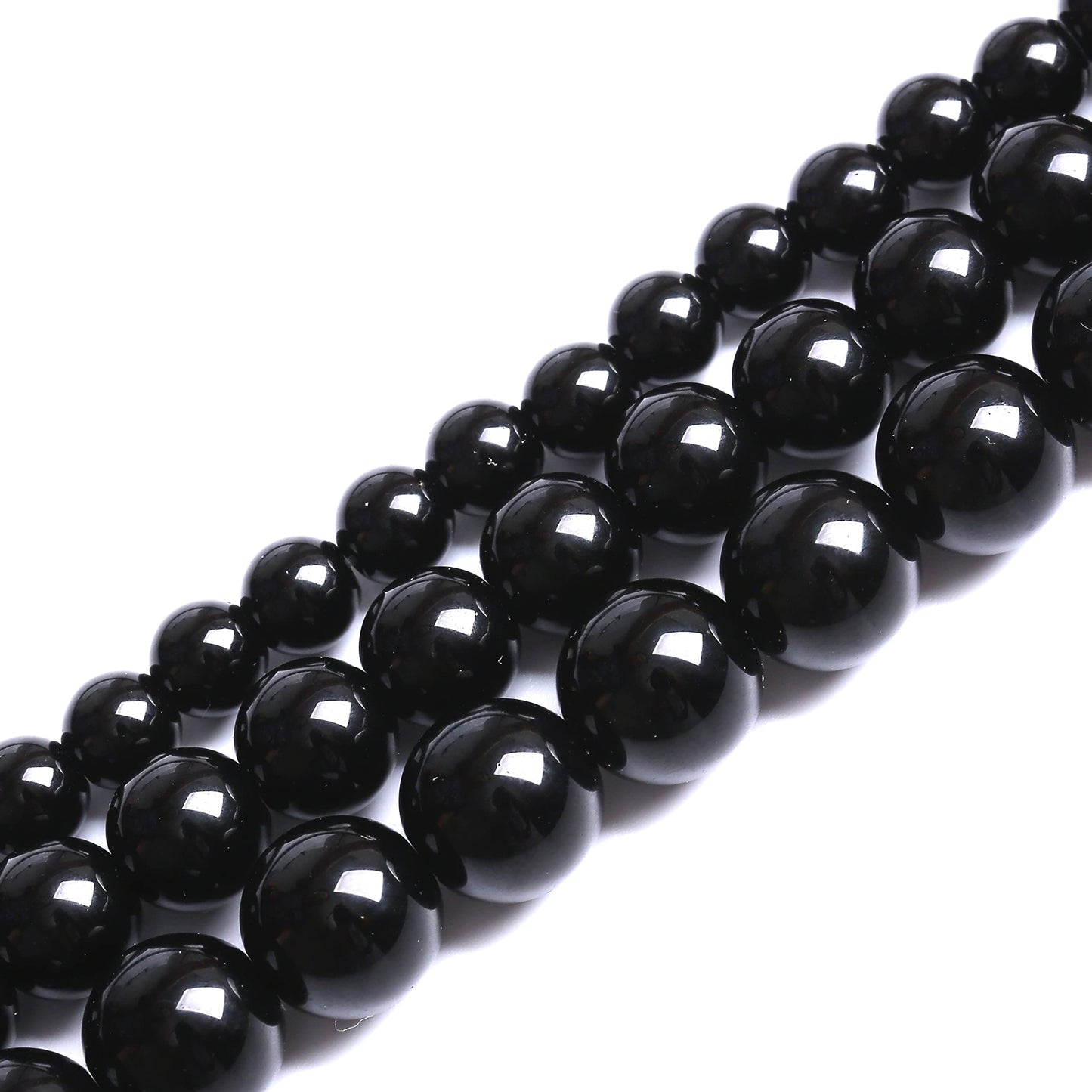 50PCS 8MM Natural Black Agate Stone Beads Round Loose Beads for welry Making DIY Bracelet Necklace Accessory 15 Inches
