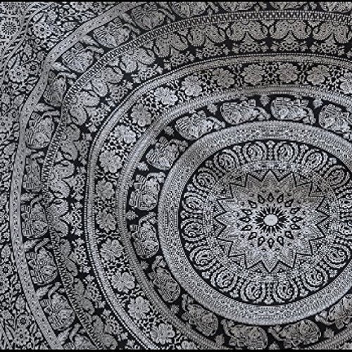 The Boho Street - Exclusive Twin Black and White Elephant Tapestry, Beautiful Indian Wall Art, Perfect Valentine Gift, Hippie Wall Hanging, Bohemian Bedspread