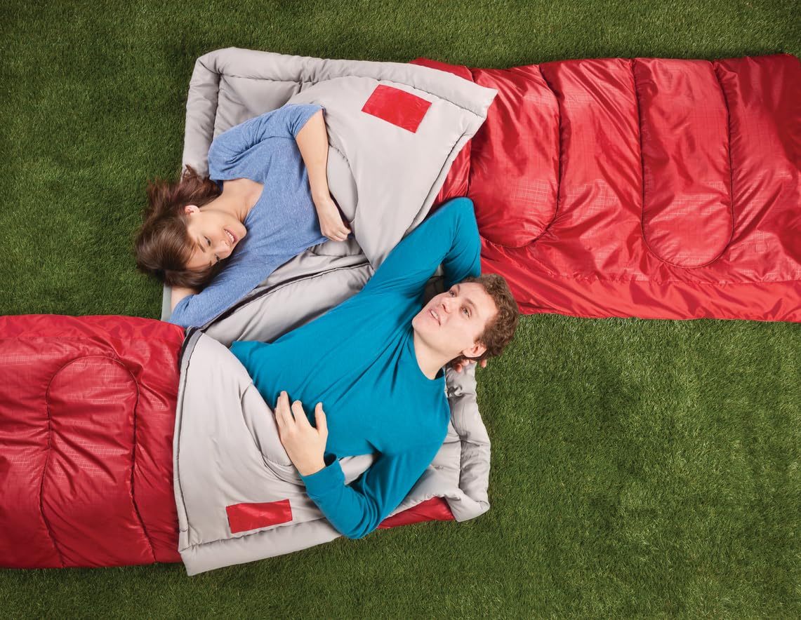 Coleman Palmetto 30⁰F to 50⁰F Adult Sleeping Bag, Cool-Weather Sleeping Bag with Snag-Free Zipper & Soft Liner, Machine Washable