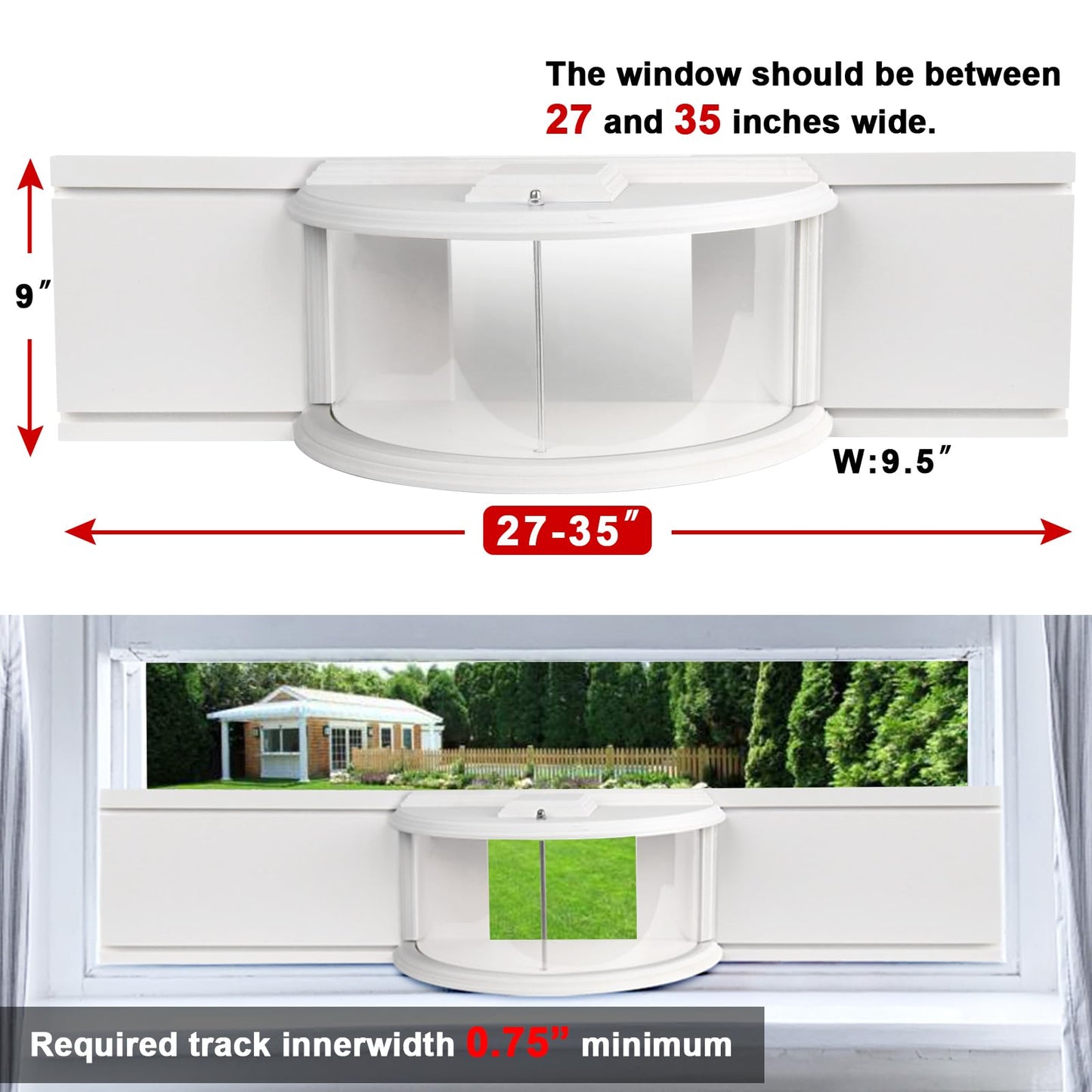 BAIAPEY in Window Bird Feeders for Viewing - 180° Clear View Bird Feeder, Durable, Elegant, Fits Windows 27-35" Wide, for Bird Watching-Bring Joy to Your Home