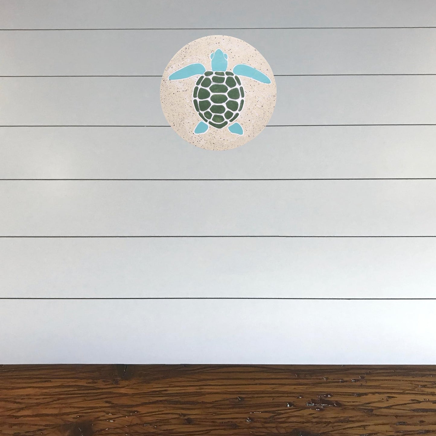 Swimming Turtle Stepping Stone, Decorative Garden Accent, Coastal Decor, 10 Inches