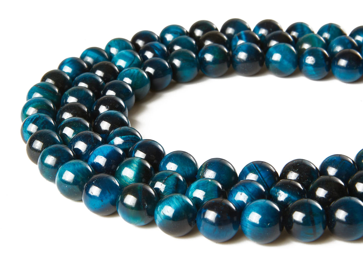 100pcs 8mm Aquamarine Tiger Eye Beads Natural Gemstone Beads Round Loose Beads for Jewelry Making