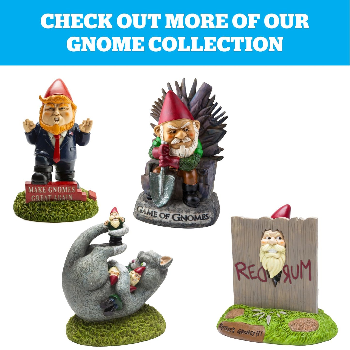 Godzilla Garden Gnome Statue, Outdoor Lawn & Yard Monster Figurine Sculpture Decorations, Funny Housewarming Gag Gift