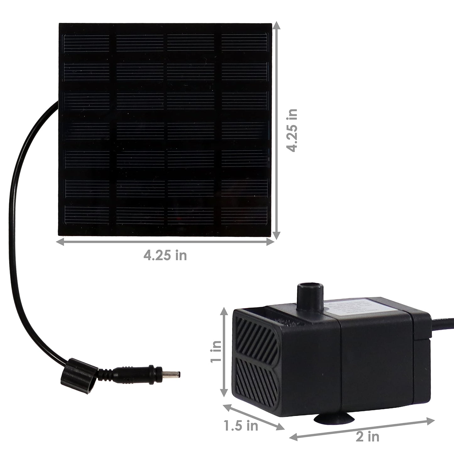 Sunnydaze 40 GPH Submersible Solar Water Pump Kit - For Garden, or Pool - 1.6-Foot Max Lift - No Batteries Required