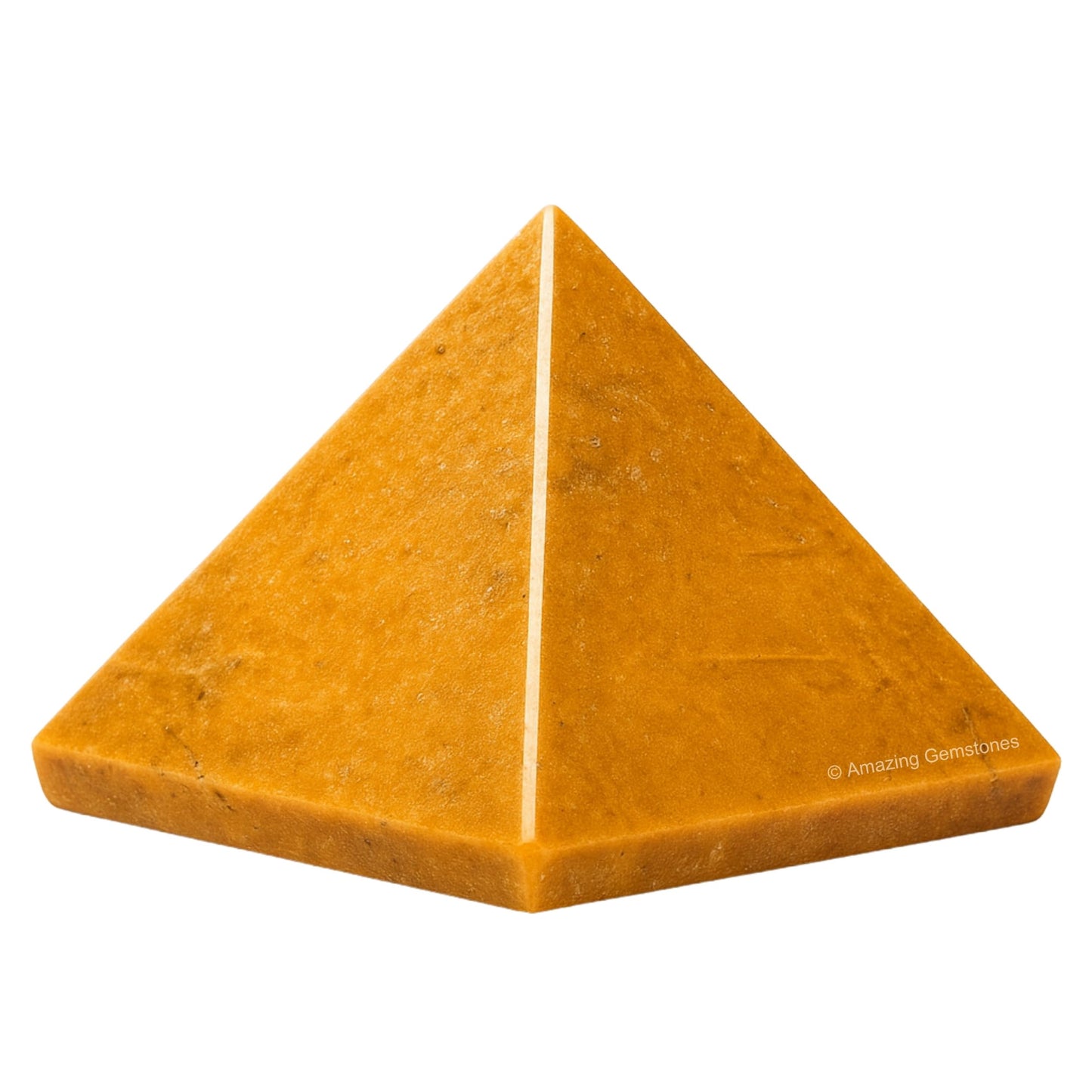 Amazing Gemstone Yellow Jasper Pyramid Crystal Healing Stones - 2" Great Pyramid Figurine of Natural Stone Pyramid for Meditation, Reiki, Chakra Balancing and Crystal Pyramids Grid