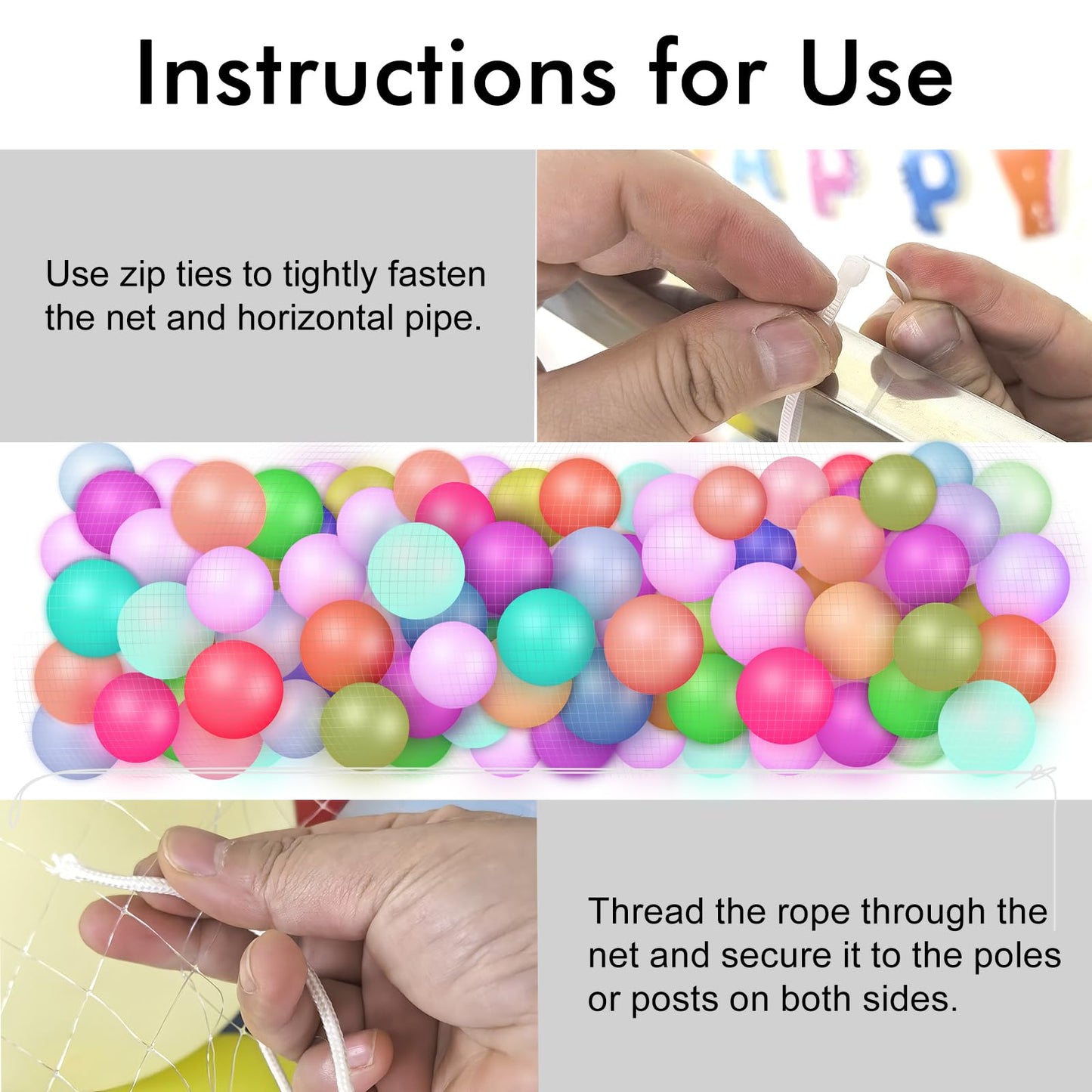 Balloon Release Net Kit - 200 Balloons 15.74x3.28 Ft, Balloon Drop Net for Ceiling Release for New Year Eve Party, Birthday, Graduation, Wedding,Celebration, Family Reunion Decorations