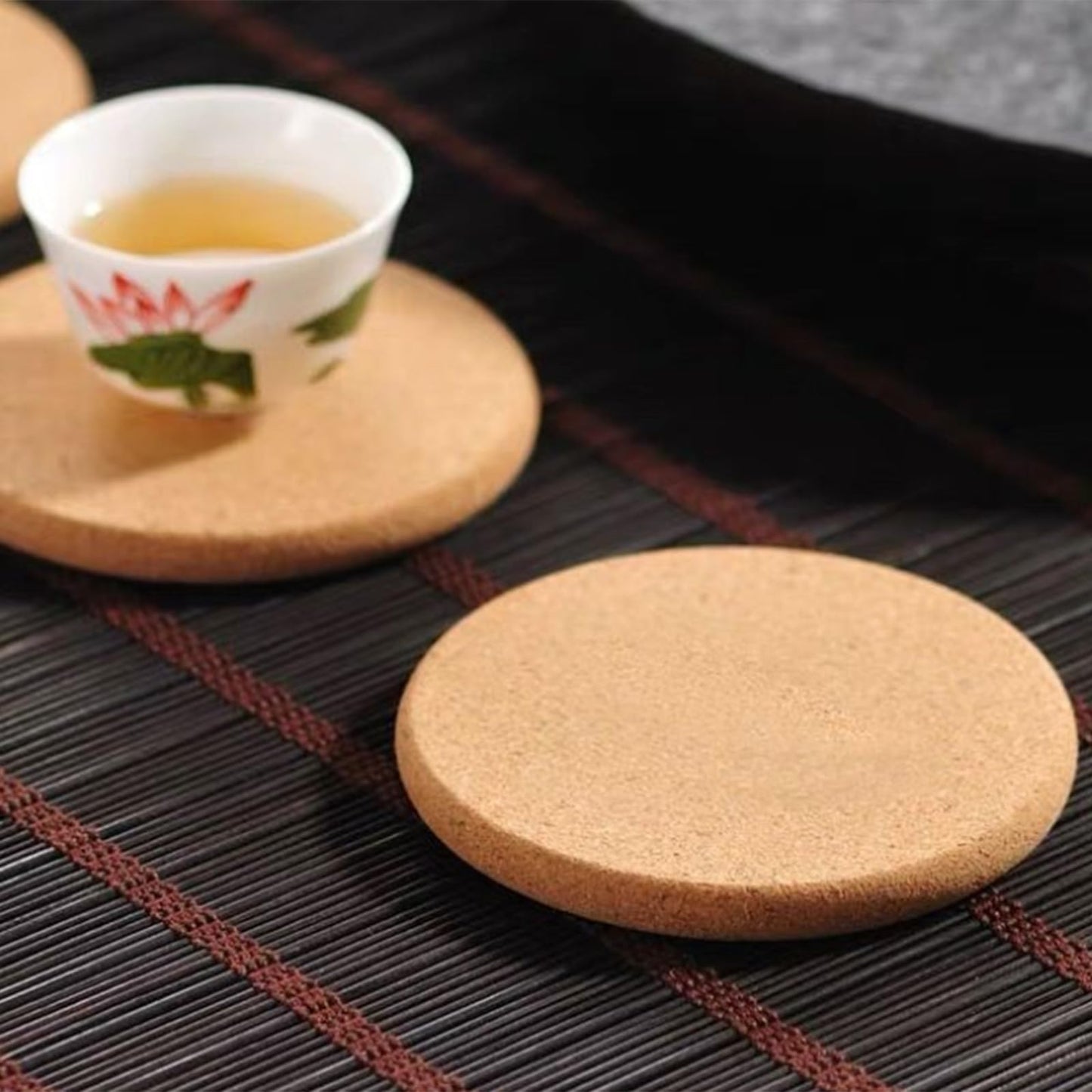 10 Pcs Cork Coasters, Cork Coasters for Drinks, Extra Thick Cork Coaster Set for Cups Mugs Wine Glasses, Non-Slip Coasters for Tabletop Protection
