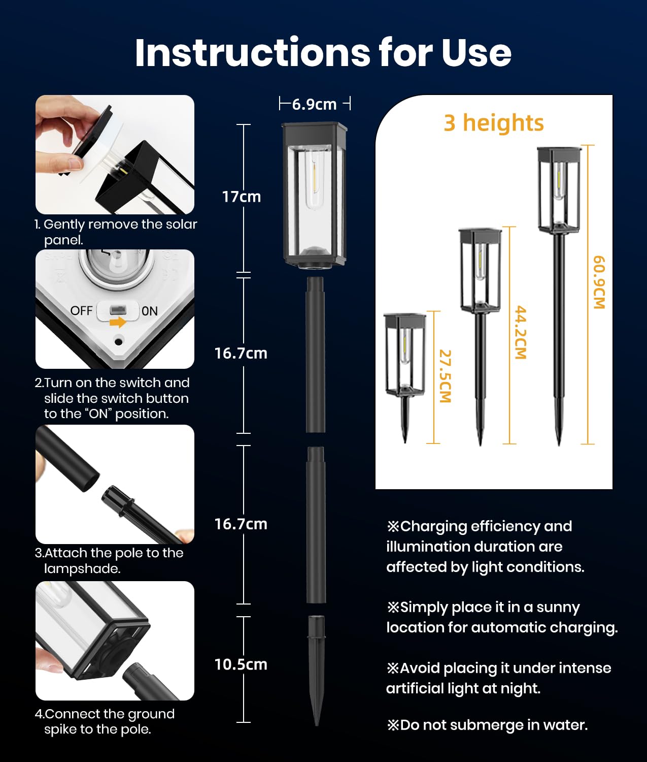 ALFIOT Solar Pathway Lights Outdoor, 8 Pack Bright Solar Lights Outdoor, Auto On/Off, IP65 Waterproof Solar Garden Lights Solar Powered Landscape Lighting for Yard Patio Walkway Driveway Pathway
