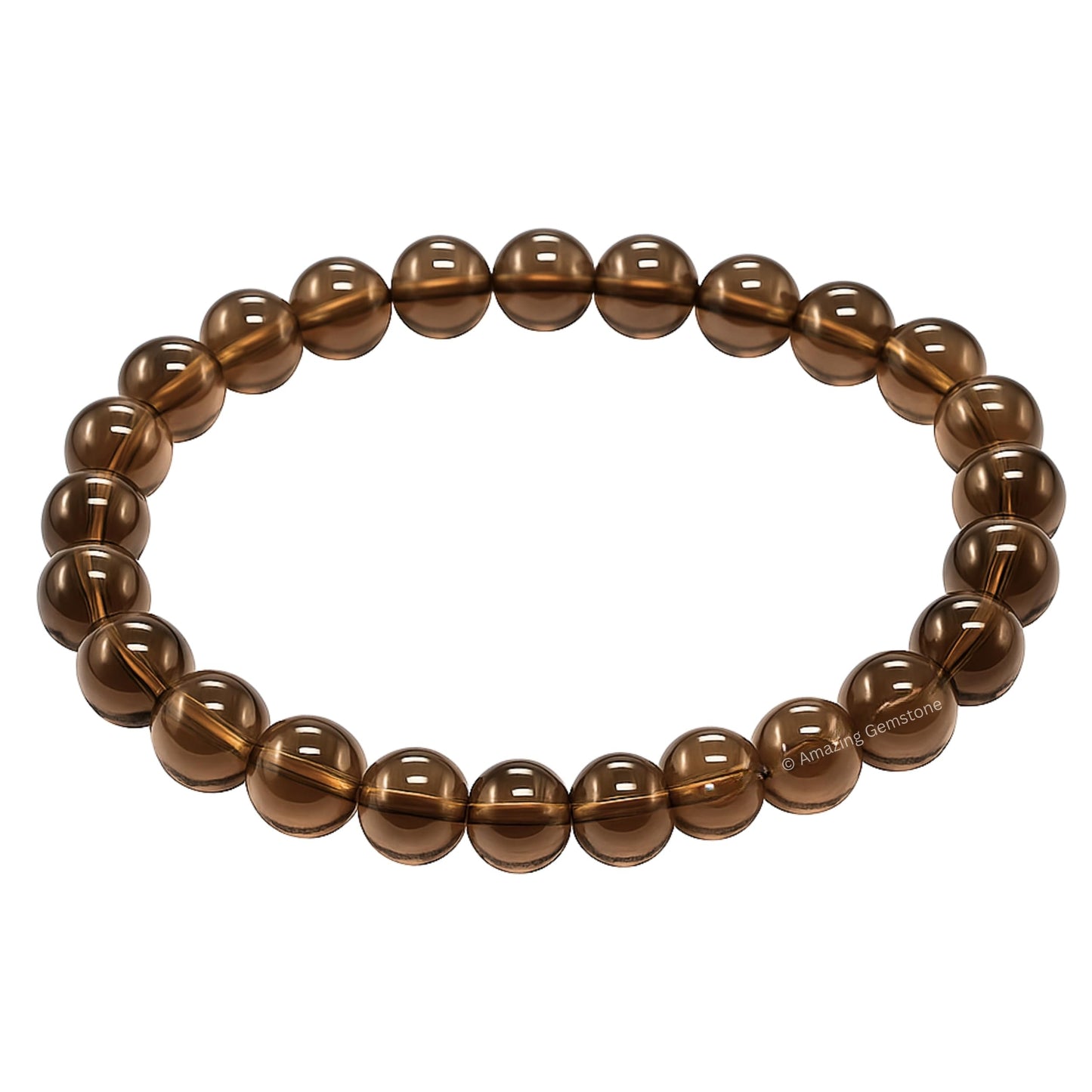 Amazing Gemstone Crystal Bracelet for Women Men's Gifts - Protection Healing Crystal Bracelet - 8mm Gemstone Beaded Stretchable Bracelet Pulseras Para Hombres Mujer Stocking Stuffers Mothers Day Gift (Smoky Quartz)