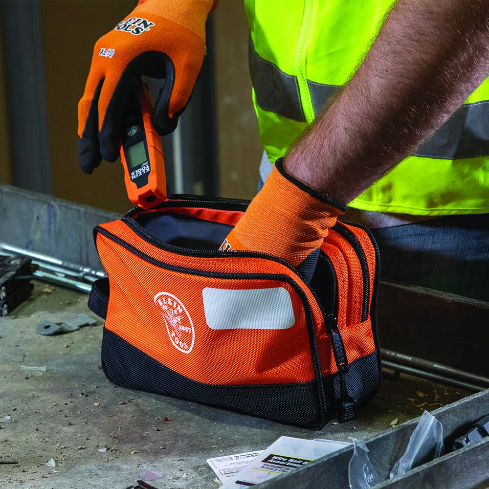 Klein Tools Tool Pouch, Dual Compartments, Heavy-Duty Tool Bag Organizer, Multipurpose Bag