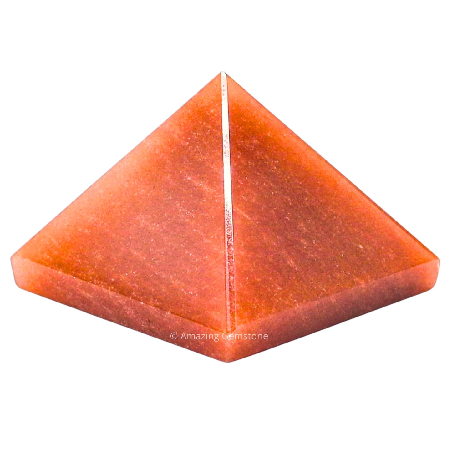 Amazing Gemstone Carrot Jasper Pyramid Crystal Healing Stones - 1" Great Pyramid Figurine of Natural Stone Pyramid for Meditation, Reiki, Chakra Balancing and Crystal Pyramids Grid