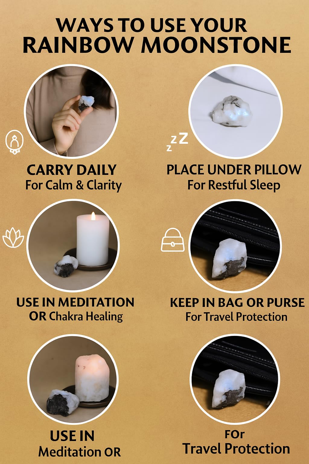 2 Pcs Rainbow Moonstone Raw Crystal Set Natural Stones for Meditation, Reiki, Energy Balancing & Collection