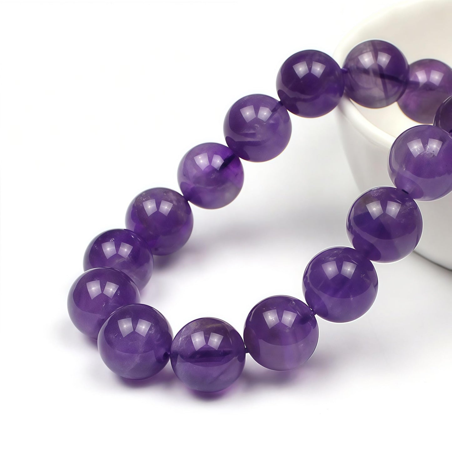 MJDCB 5A Natural South Africa Amethyst Gemstone Round Stone Beads for Jewelry Making DIY Bracelet Necklace (6mm)