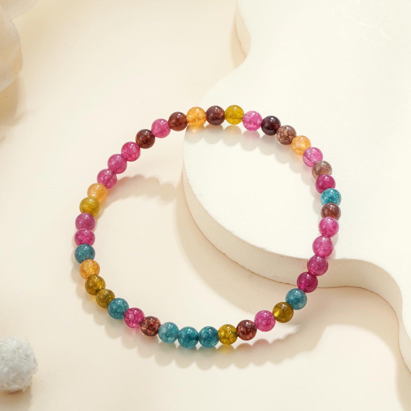 Treasure Bender Protection Bracelet for Women Men, Balance Emotions Healing Crystals Stones Bracelets Anxiety Relief Birthday Gift for Friends Women Men (Rainbow Tourmaline)