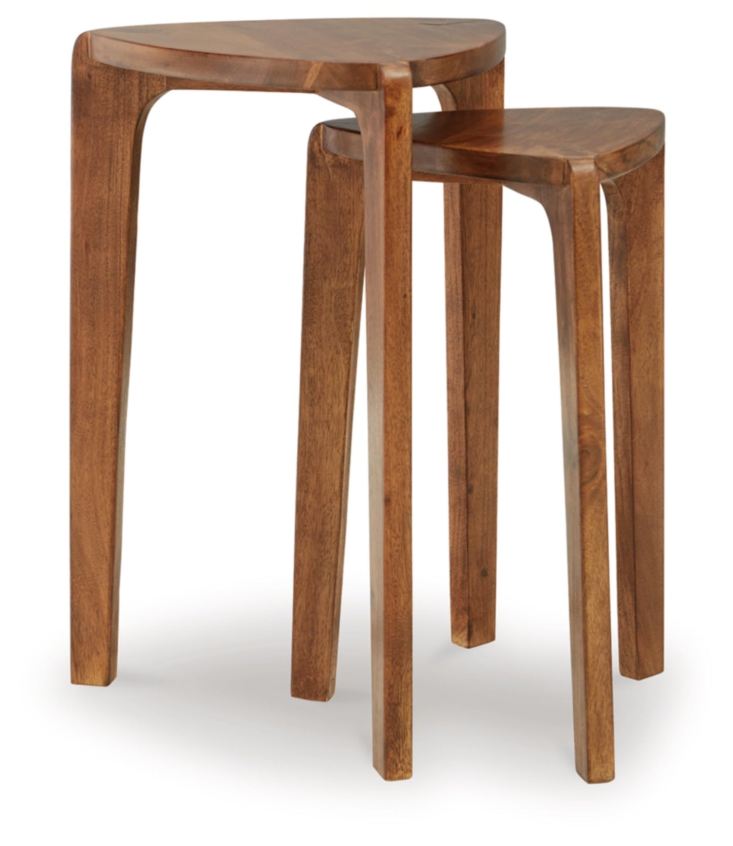 Signature Design by Ashley Brynnleigh Contemporary Nesting Accent Table, Set of 2, Light Brown