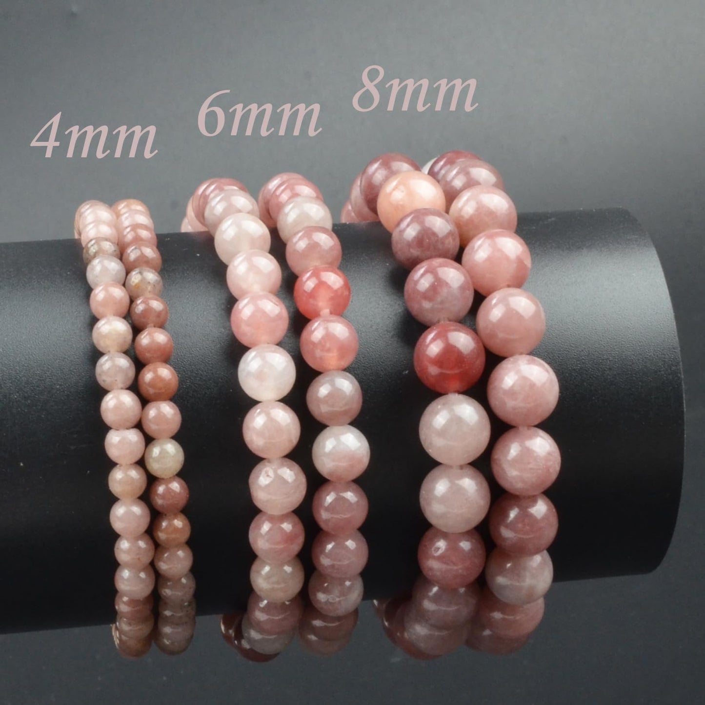 CHCCOYE 6mm Natural Healing Gemstone Bracelet Handmade Yoga Stretch Elastic Bracelet Stress Relief Crystal Jewelry for Men and Women (6mm,Angel Quartz)