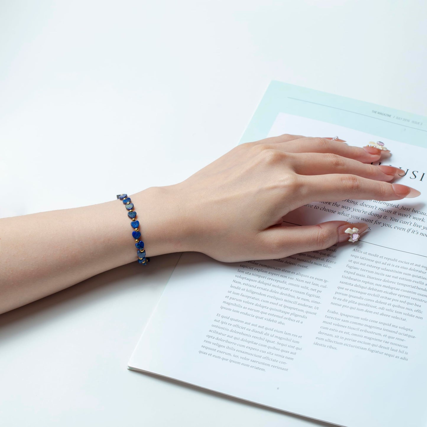 ZKJTEARY Heart Lapis lazuli bracelet for Women Deep Blue Natural Stone bracelet Healing Real Lapis lazuli Stretch bracelets Jewelry for Women Men Mom Girlfriend