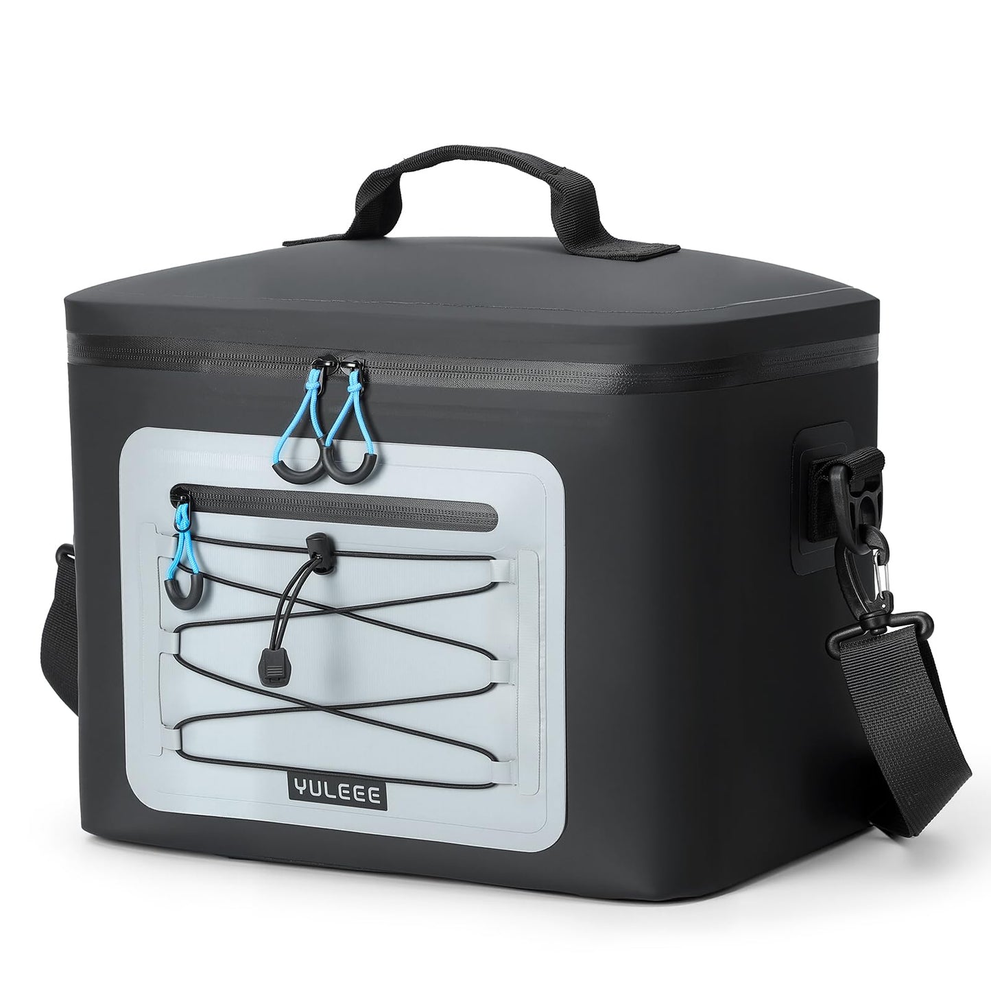 Yuleee Cooler Bag, 30 Can Soft Sided Large Portable Insulated Cooling Pack, Everyday Lunch Cooler, Leakproof Ice Chest for Beach, Camping, Travel, Picnic, Black