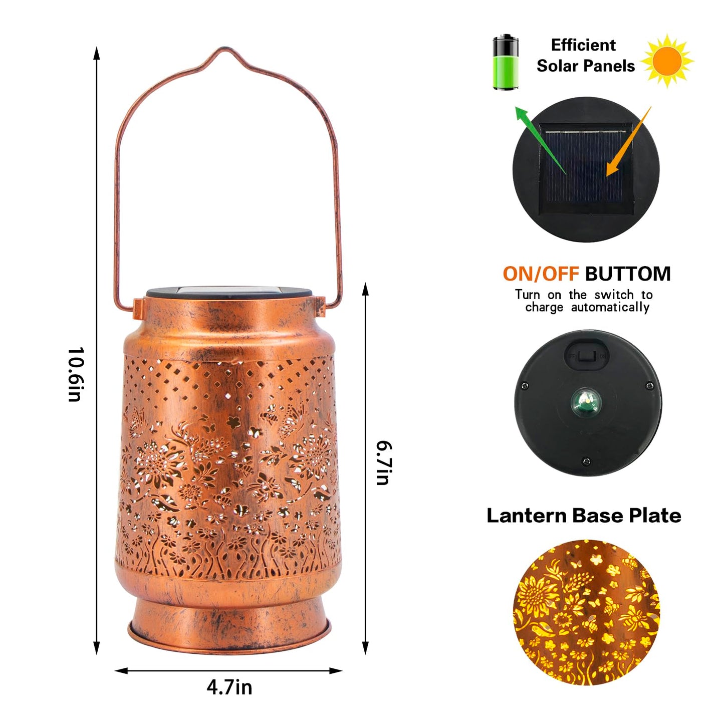 Solar Lanterns Outdoor Garden Decor,Sunflower Birthday,Retirement Gifts for Women, Mom, Grandma, Friend, Thanksgiving, Decorative Waterproof Hanging LED for Yard, Patio, Lawn, Landscape, Backyard
