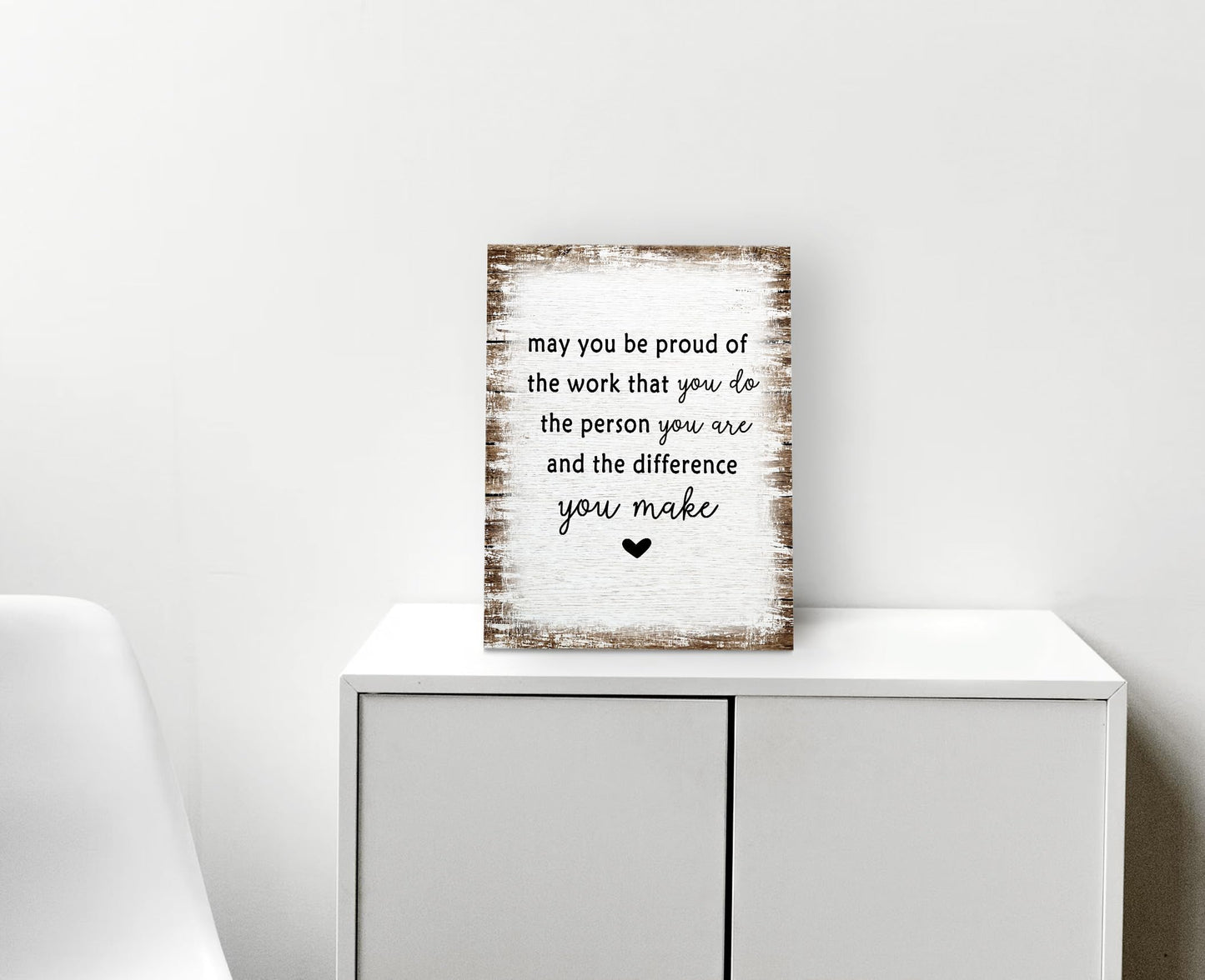 WODMIS Inspirational Painting, Wrapped Canvas Wall Art for Office Decor, Employee Appreciation Gift, 11x14 inches