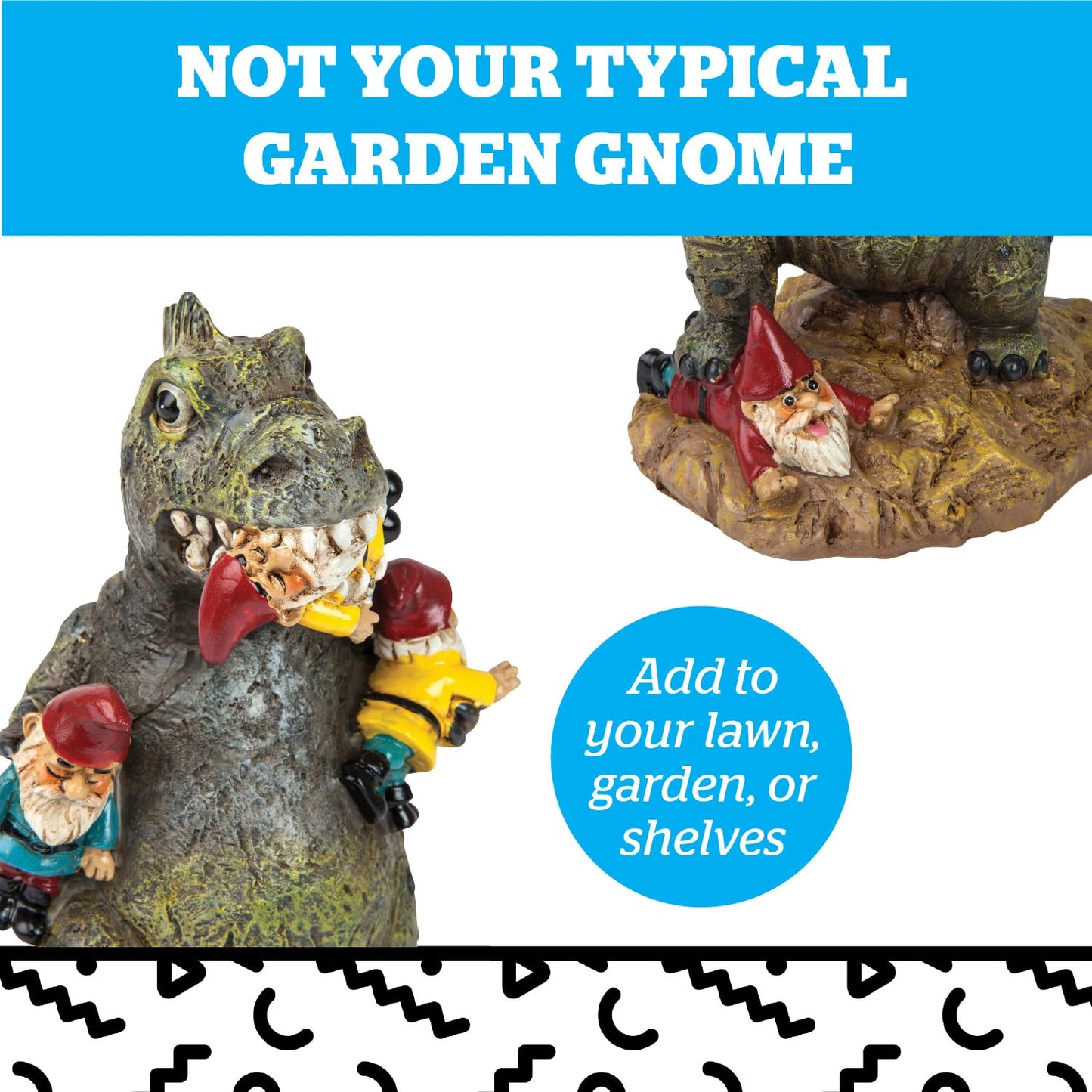 Godzilla Garden Gnome Statue, Outdoor Lawn & Yard Monster Figurine Sculpture Decorations, Funny Housewarming Gag Gift