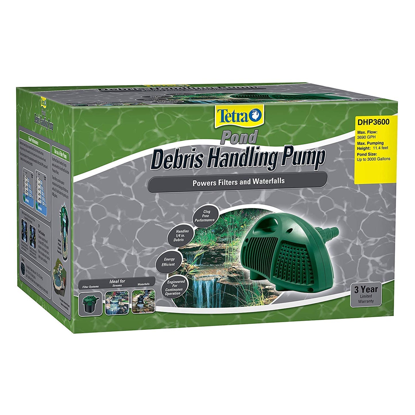 Tetra Pond Debris-Handling Pump, Energy Efficient, UL Listed