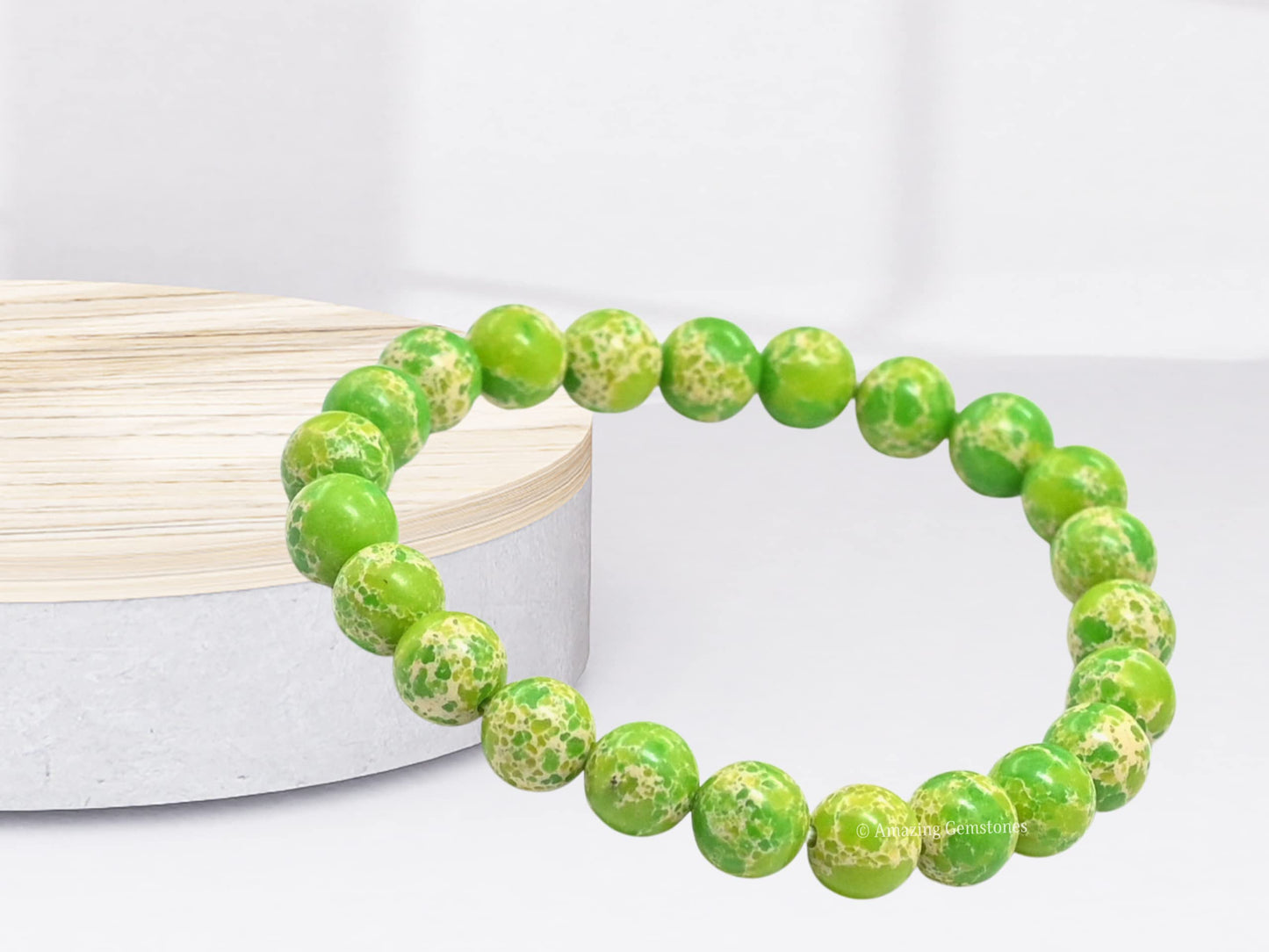 Amazing Gemstone Crystal Bracelet for Women Men's Gifts - Protection Healing Crystal Bracelet - 8mm Gemstone Beaded Stretchable Bracelet Pulseras Para Hombres Mujer Stocking Stuffers Mothers Day Gift (Green Turquoise)