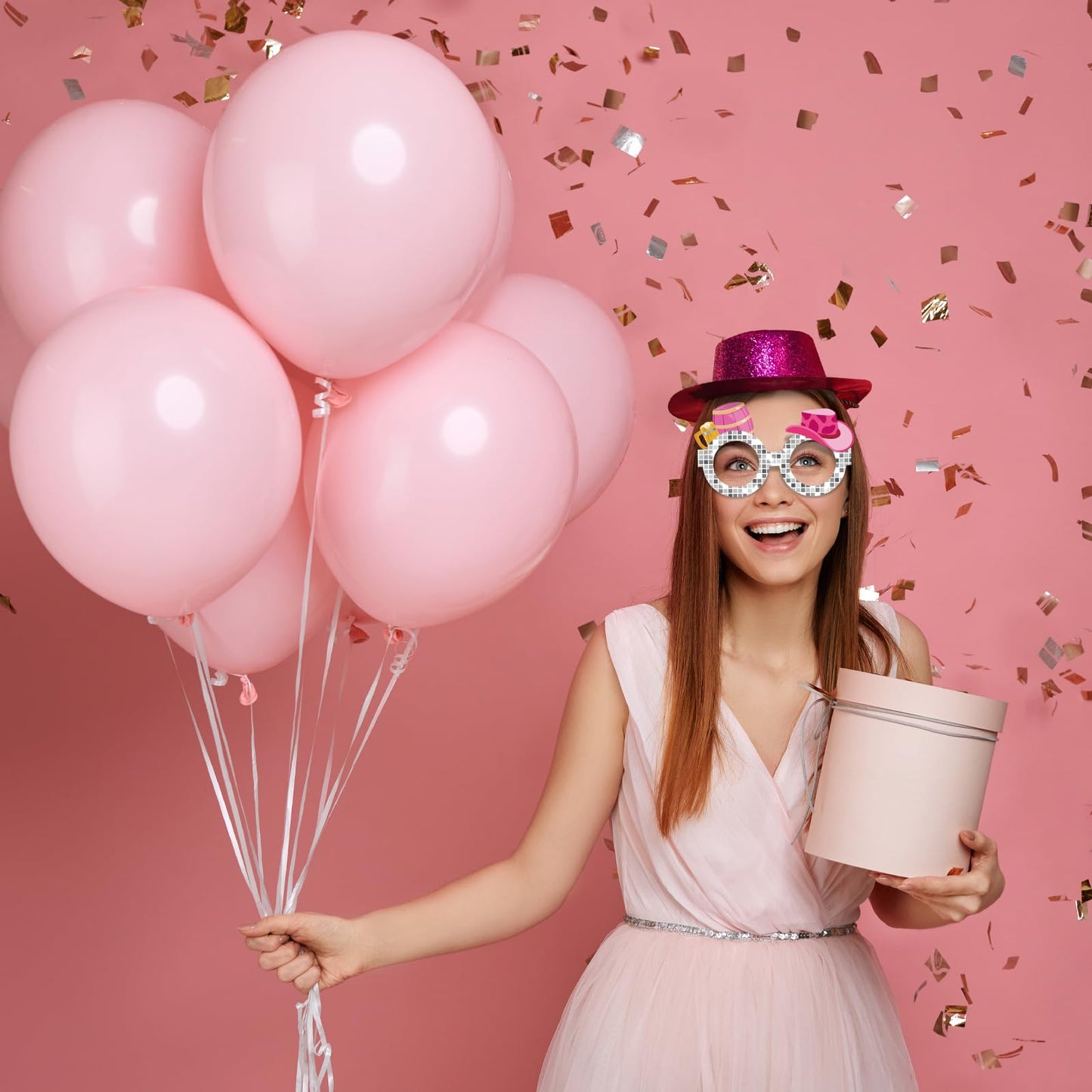 Herdear 32 Pcs Pink Cowgirl Paper Glasses Western Cowgirl Photo Booth Props Let's Go Disco Bachelorette Party Decorations Girls Eyeglasses for Wild West Cowboy Girls Birthday Party Favor Supplies