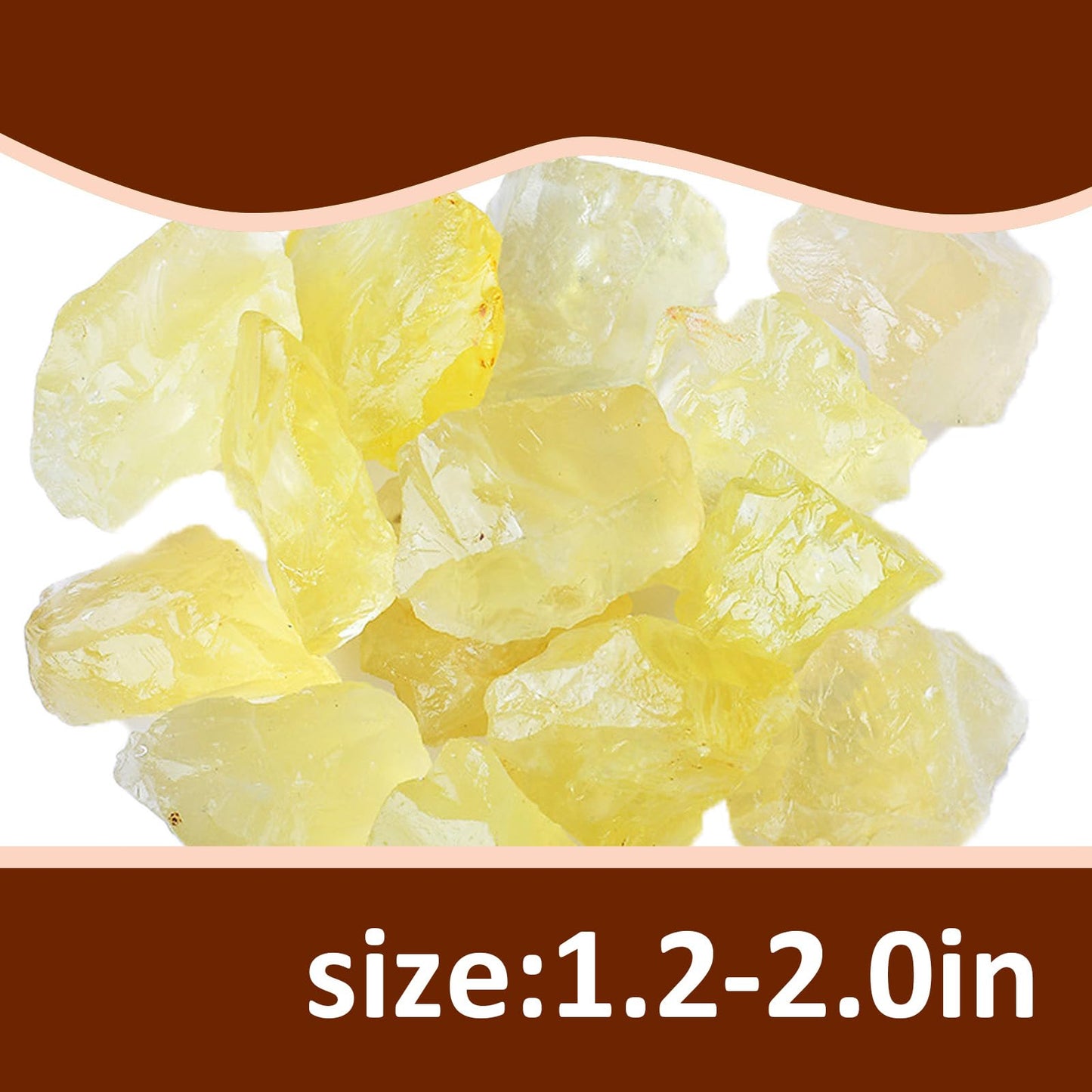 Raw Crystals, Large 1.2-2.0" Healing Crystal Natural Rough Stones for Intuition,Chakra,Meditation,Decoration,Polishing,Energy Work (Citrine, 3.5oz-1.2-2.0"raw Crystals)