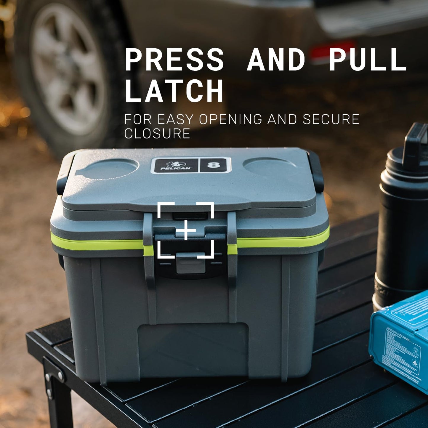 Pelican 8 Quart Personal Lunch Box Cooler (Dark Gray/Green)