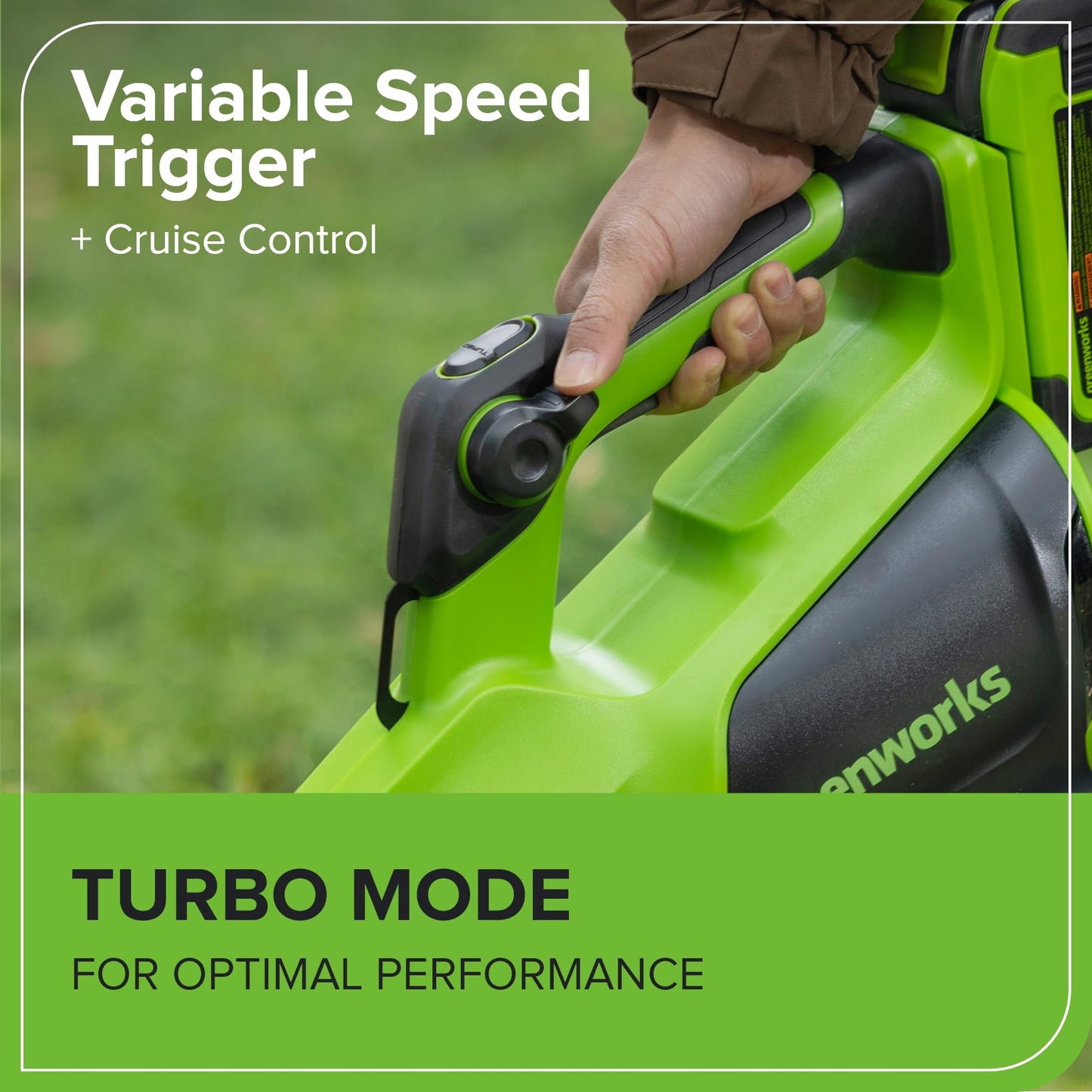 Greenworks 40V (730 CFM / 190 MPH) Cordless Leaf Blower with High Power Brushless Motor, Lightweight Backyard Cleaner for Fast Debris Removal, Includes 5.0Ah Battery & 5A Rapid Charger