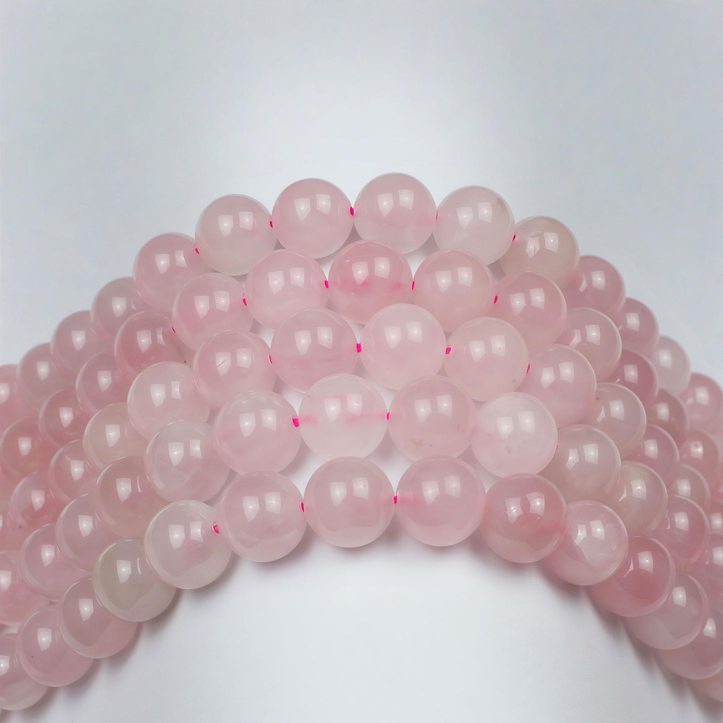MJDCB 7A Pure Natural Rose Quartz Beads Round Loose Beads for Jewelry Making DIY Bracelet 15" (10mm)