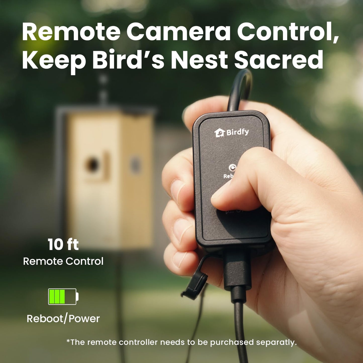 Birdfy Bird House with Camera Solar Powered with Iron Guard for Outside, AI Identify, 1080P HD & Night Vision for Bluebird Finch Swallow Wren Chickadee Nesting Watching, Auto Detect & Notify