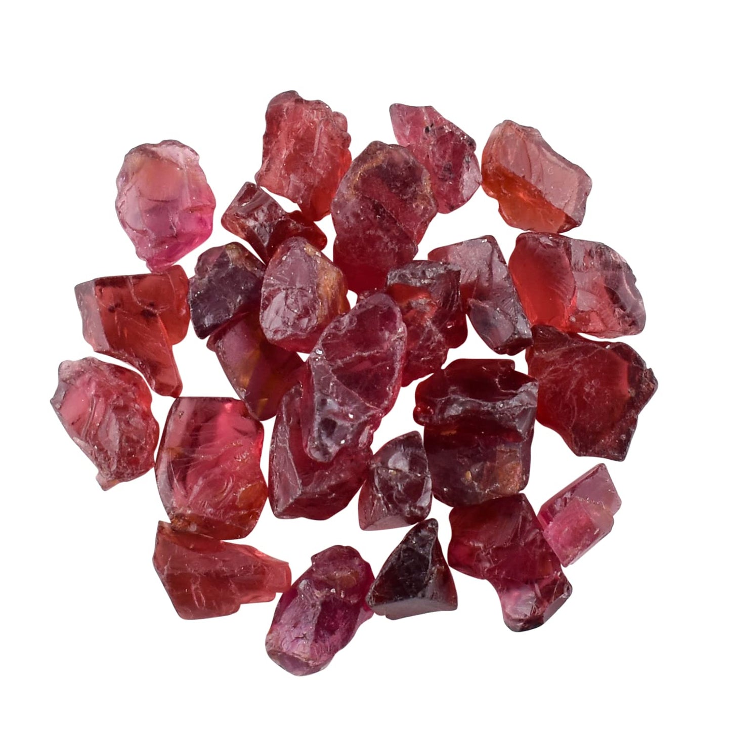50 carats Natural Raw Red Garnet Gemstones Stone Rough Crystals, Jewelry Making Bulk Supply, Wire Wrapping, Wholesale Lot, Chakra Crystals January Birthstone DIY Loose Stones, 9 to 13mm, (7 to 8pcs)