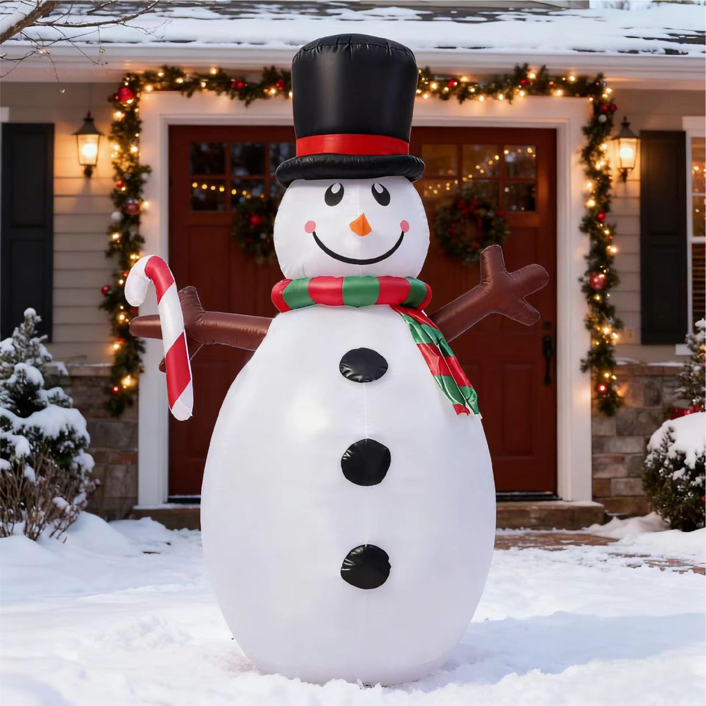 5FT Christmas Inflatables Outdoor Decoration, Snowman Inflatable Christmas Decorations Yard Decor Christmas Party Outdoor, Garden, Lawn