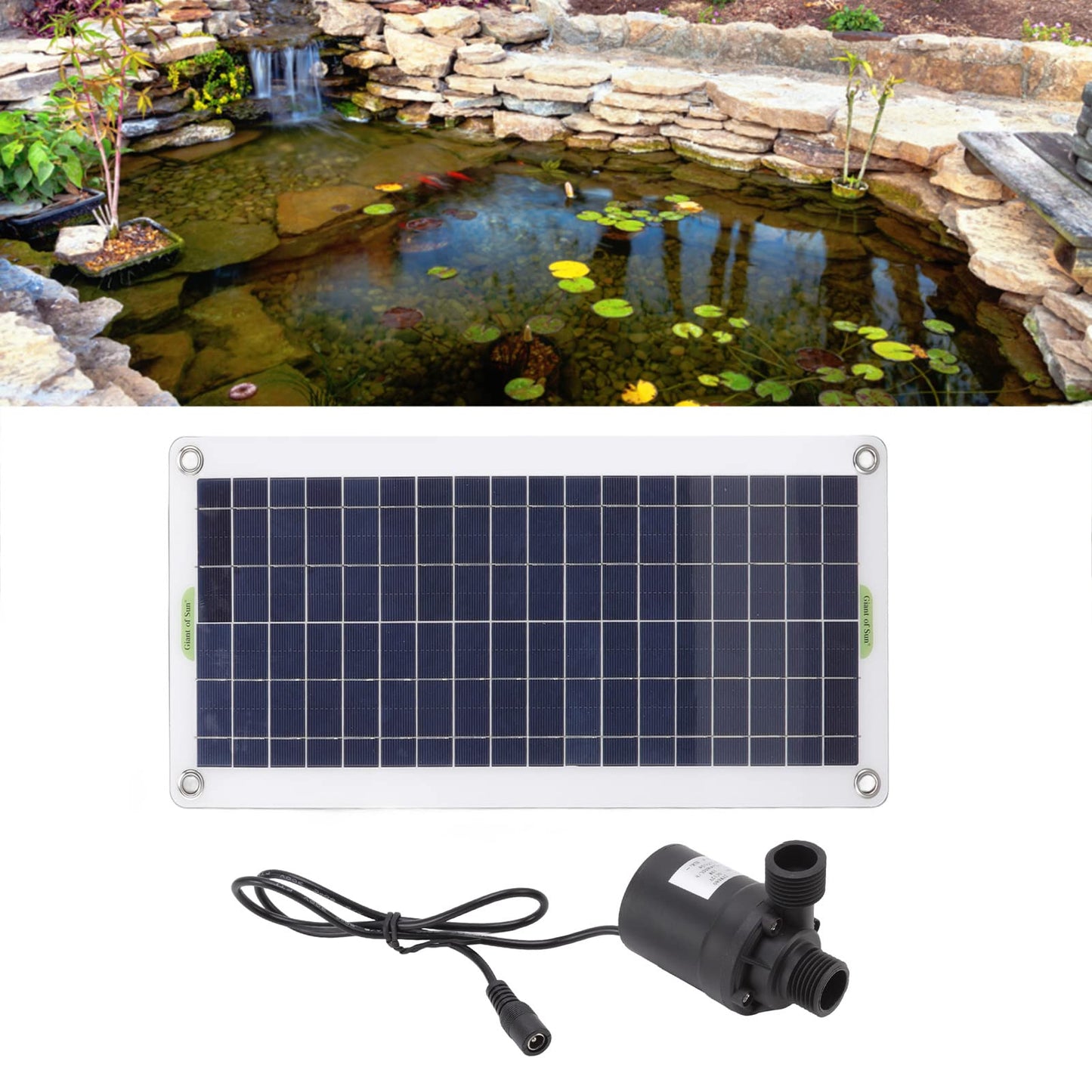 Solar Water Fountain Pump, 30W Solar Water Pump with Solar Panel, Outdoor Solar Powered Fountain Water Pump Kit for Bird Bath Garden Small Pond Fish Tank Pool Patio