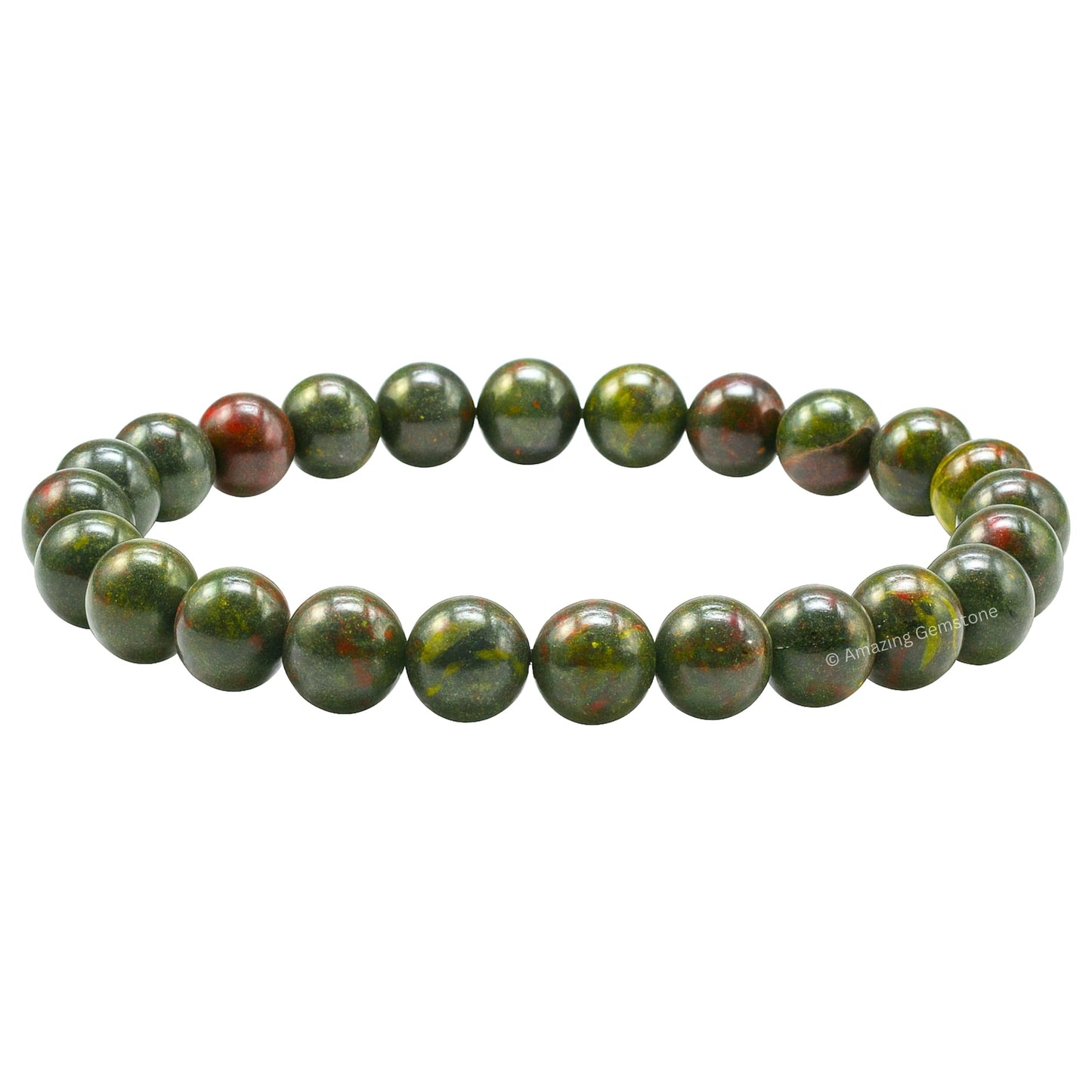 Amazing Gemstone Crystal Bracelet for Women Men's Gifts - Protection Healing Crystal Bracelet - 8mm Gemstone Beaded Stretchable Bracelet Pulseras Para Hombres Mujer Stocking Stuffers Mothers Day Gift (Dragon Bloodstone)