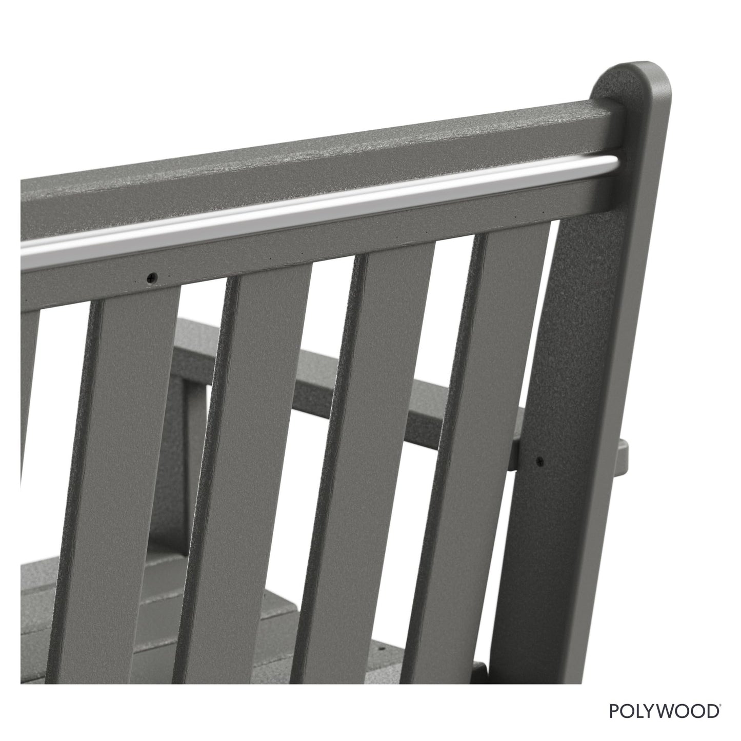 POLYWOOD GNB48GY Vineyard 48" Bench, Slate Grey