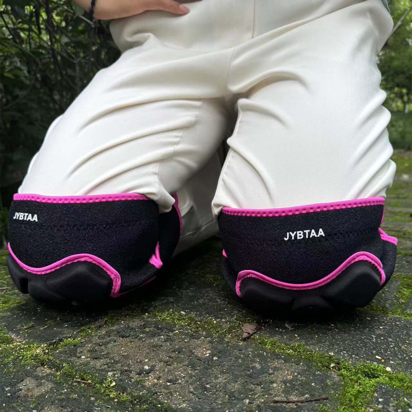 Men/Women Knee Pads, Garden Knee Cushion for Cleaning Floor, Waterproof Soft Knee Protector for Kneeling Crawling Work, Adjustable Flexible Foam Pad for Yard Tile Concrete for Worker, Rose Red L. (1 Pair)