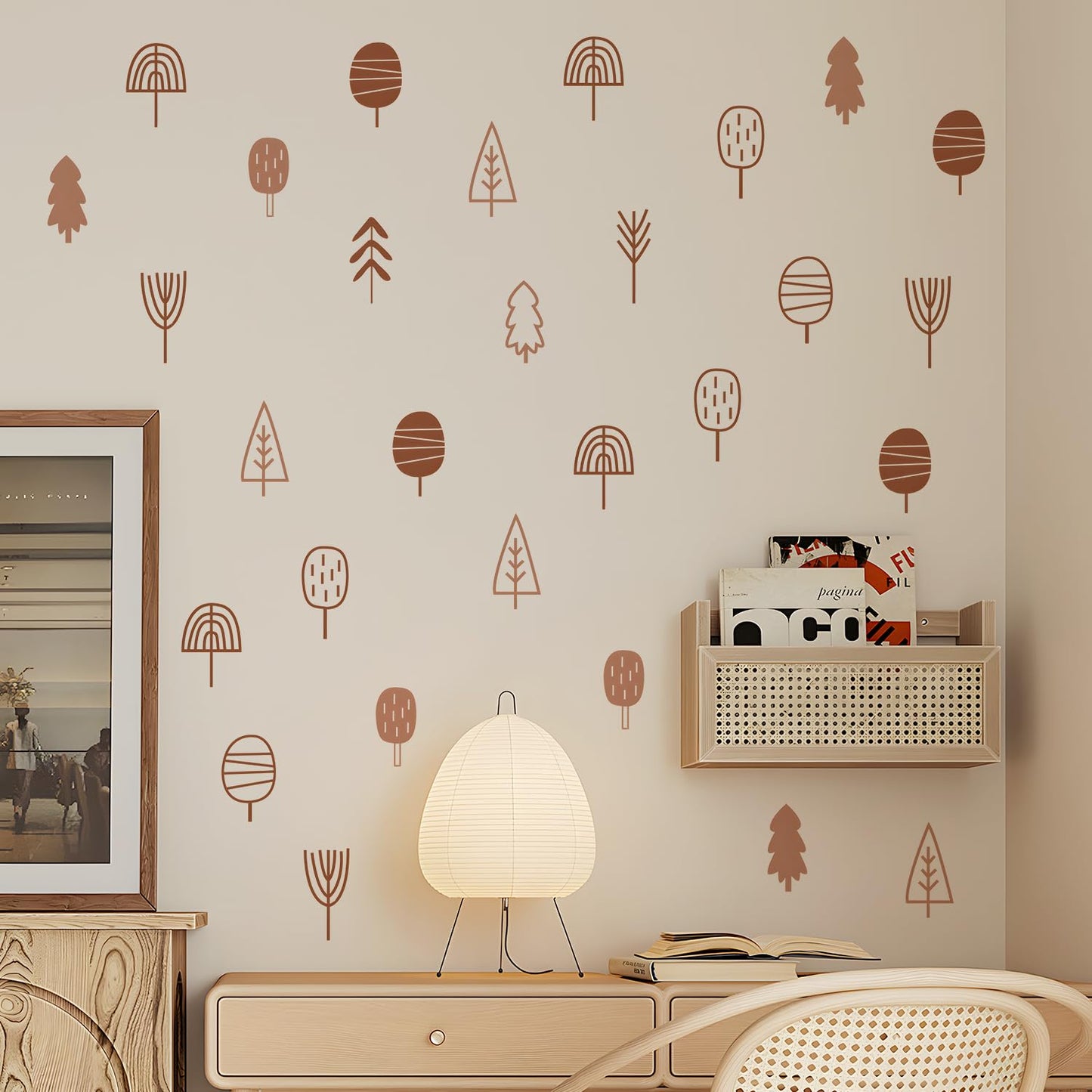 QUCHENG Boho Wall Stickers Girls Bedroom Removable Wall Decals Nursery Kids Room Decor Vinyl Murals DIY Cute Decorations 6 Sheets