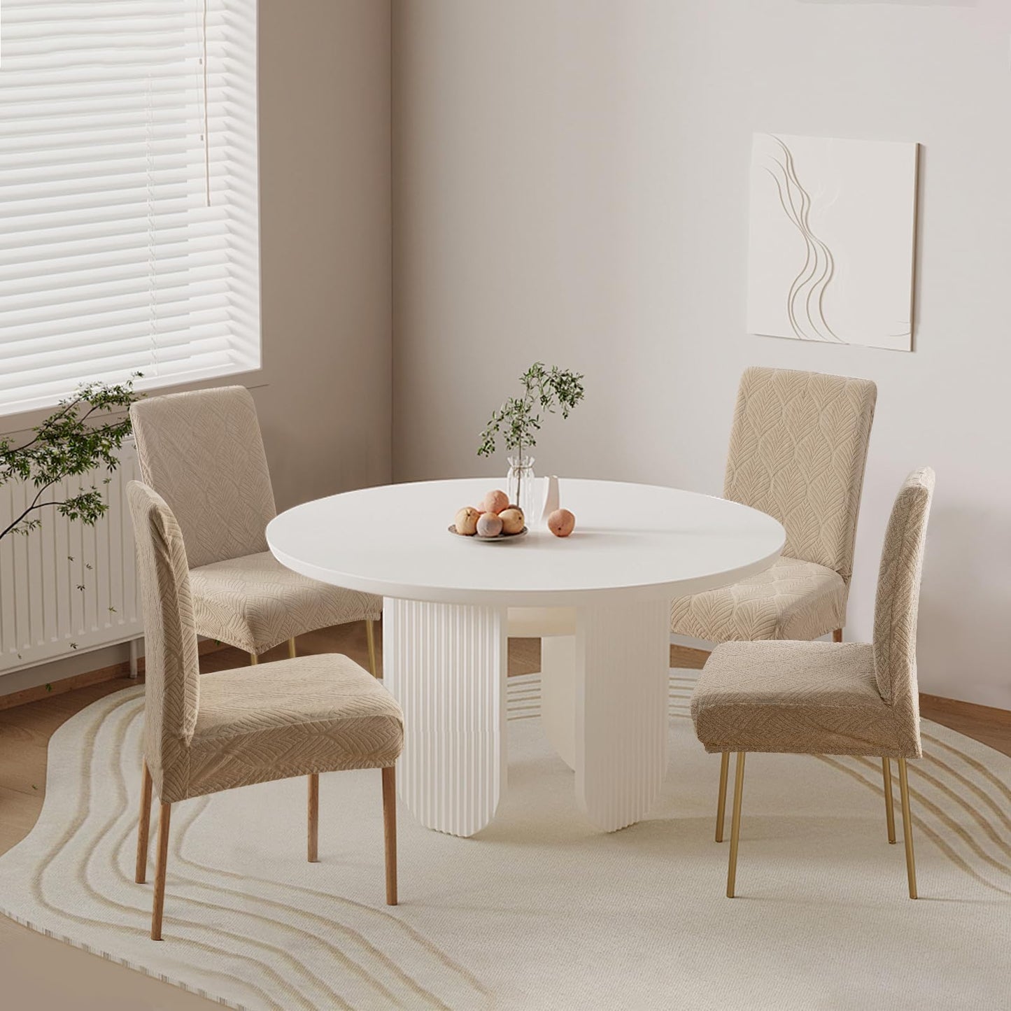 YUEANG Waterproof Dining Chair Covers, Chair Covers for Dining Room, Stretch Parsons Chair Slipcover, Removable, Washable for Dining Room Kitchen Chair Protector Cover