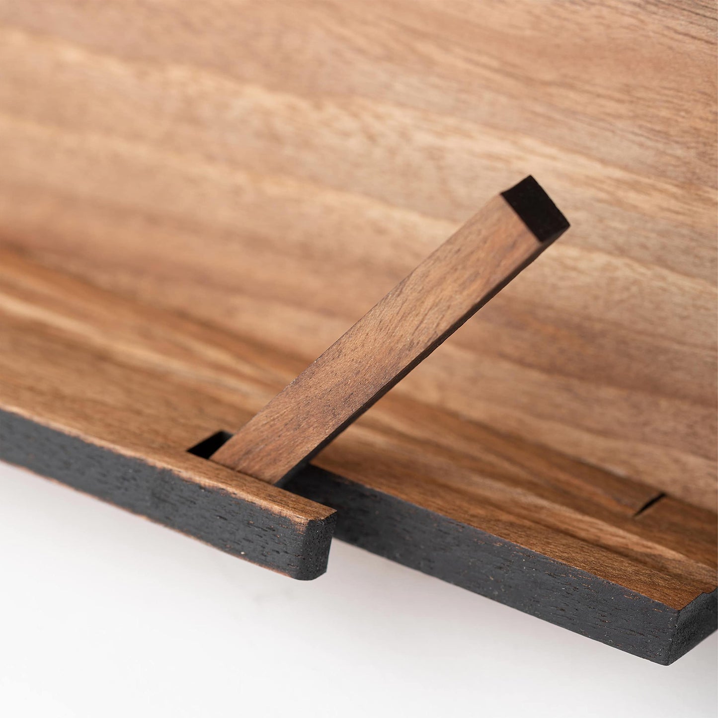 TILISMA Wooden Cook Book Stand – Handmade Walnut Book Holder for Reading Hands Free – Cookbook Stand for Kitchen Counter – Recipe Holder – Reading Accessories for Kitchen – Cookbook in Ipad and Tablet