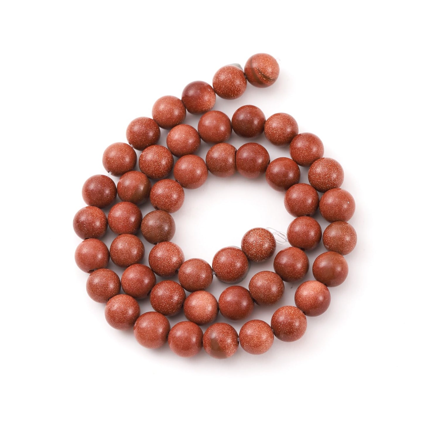 8mm 45pcs DIY Natural Gold Sandstone Beads Round Healing Crystal Gemstone Loose Beads for Jewelry Making Handmade Bracelet Necklace